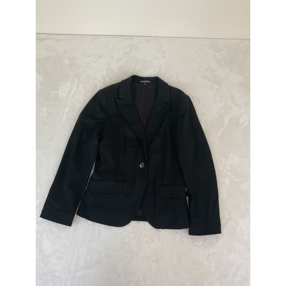 Express Women’s One Button Black Blazer-size 4